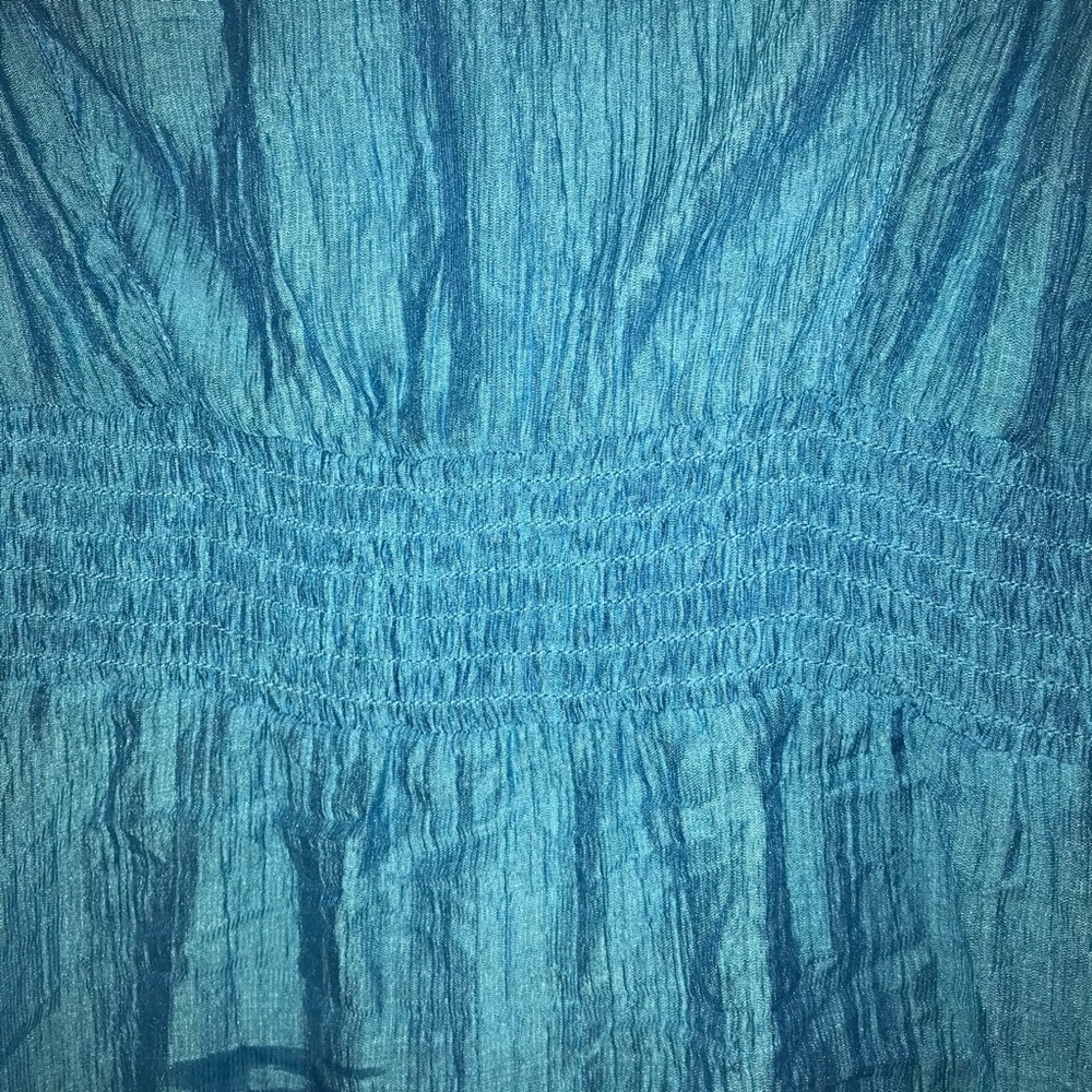 Coalition Ruffled Turquoise Top Size:Small - Picture 6 of 12